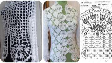 Crochet openwork t shirt designs