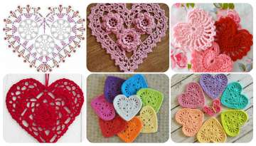 Learn how to make a crochet heart for your creations