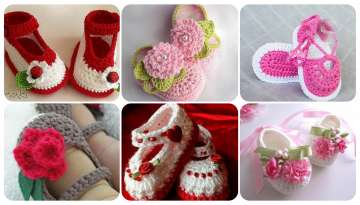 Nice crochet shoes for girl 